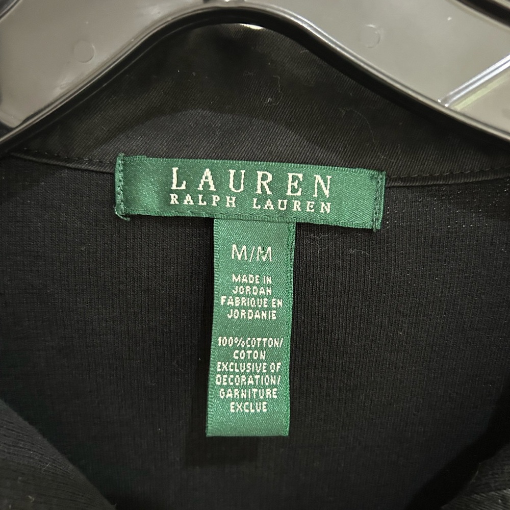 Lauren Ralph Lauren Classic Black Long Sleeve Shirt Women’s Size Medium Vintage - Picture 3 of 5